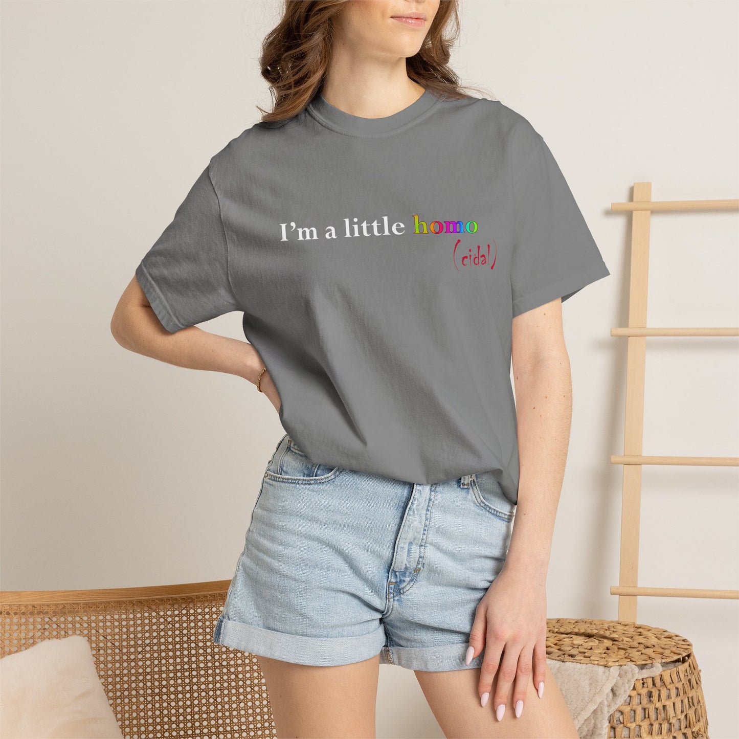 I'm a little homo (cidal) T-Shirt — Identity and Vibe Slogan Tee