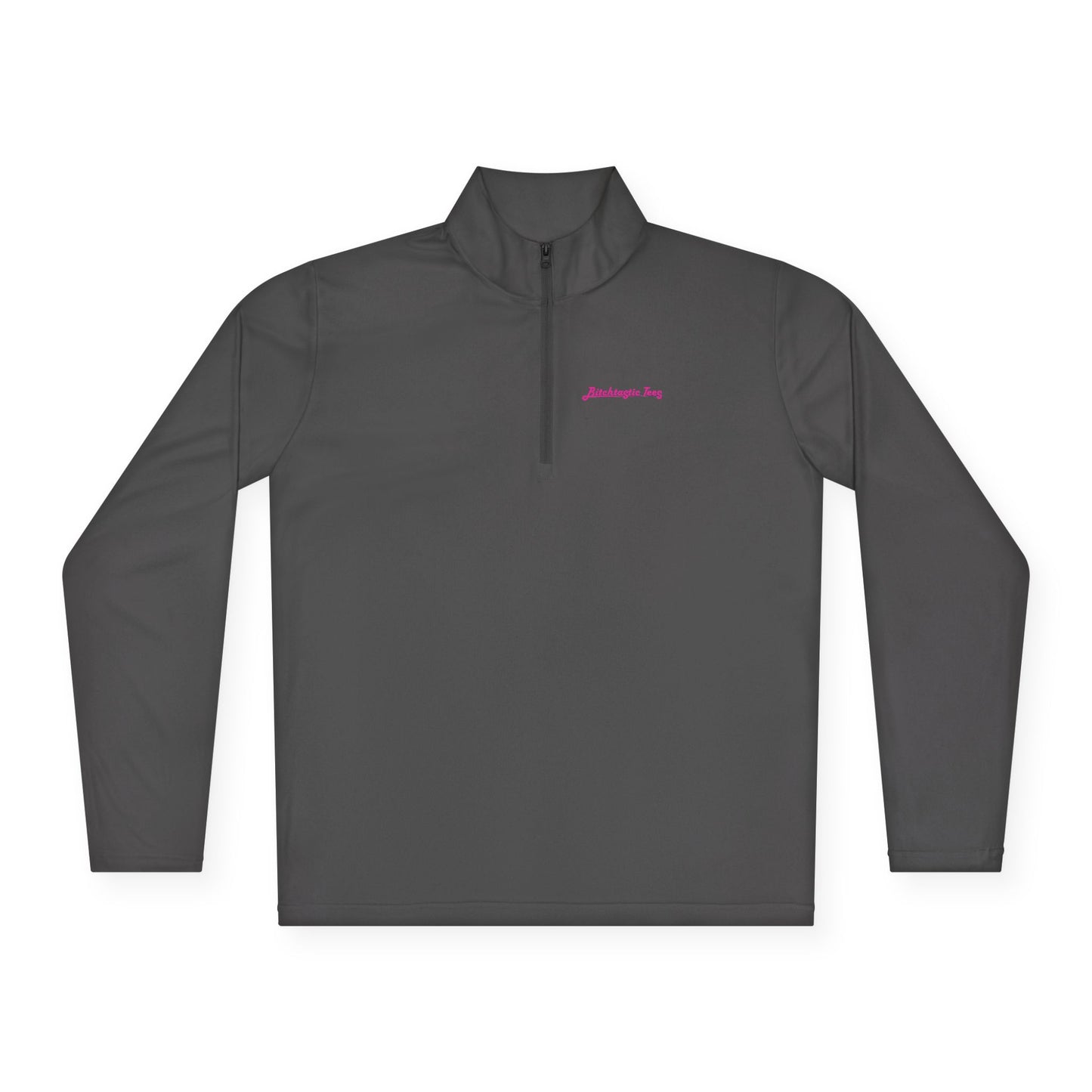 Quarter-Zip Pullover — Colorful Retro Flower Graphic with "Socially Inconvenient" Text