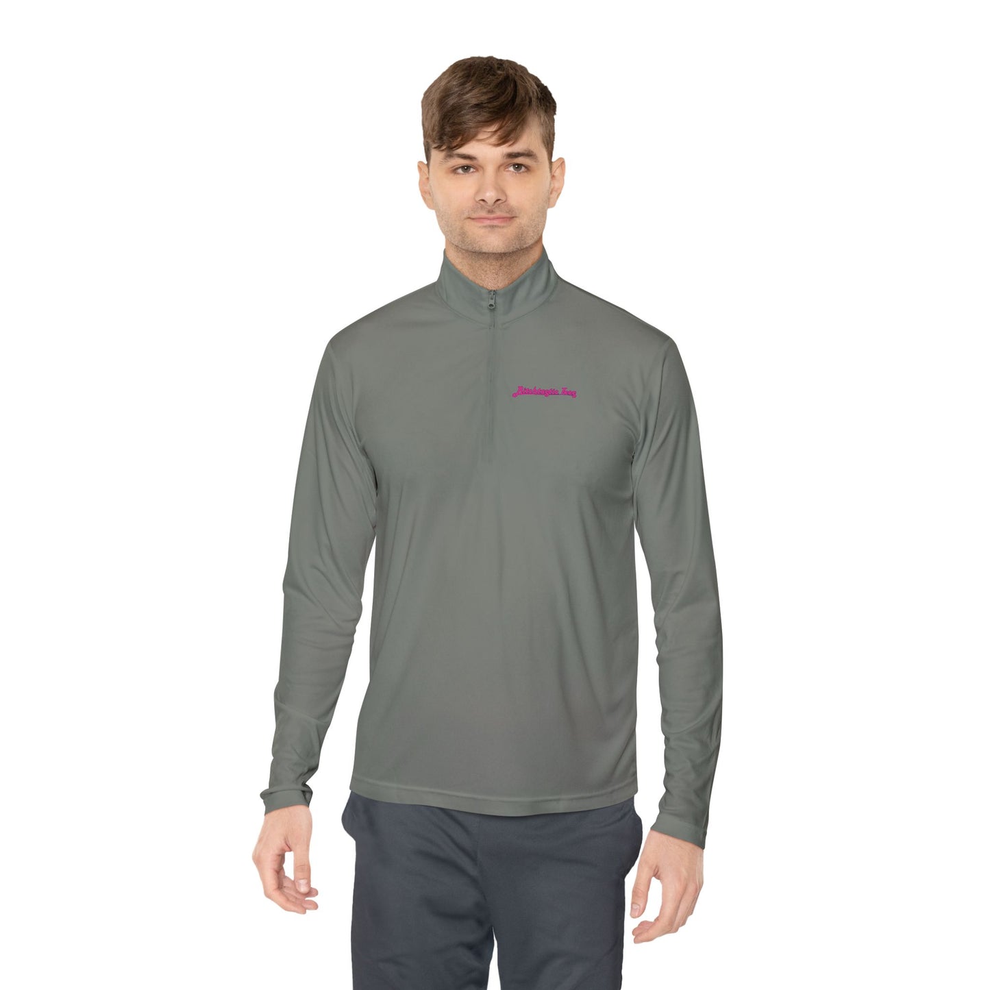 Quarter-Zip Pullover — Colorful Retro Flower Graphic with "Socially Inconvenient" Text
