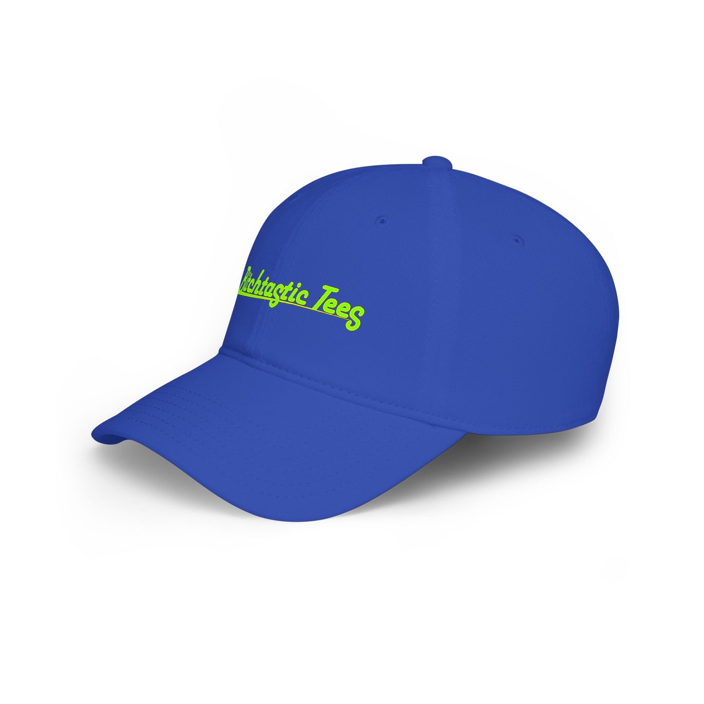 Printed "Bitchtastic Tees" Low Profile Baseball Cap — Retro Script Logo Hat