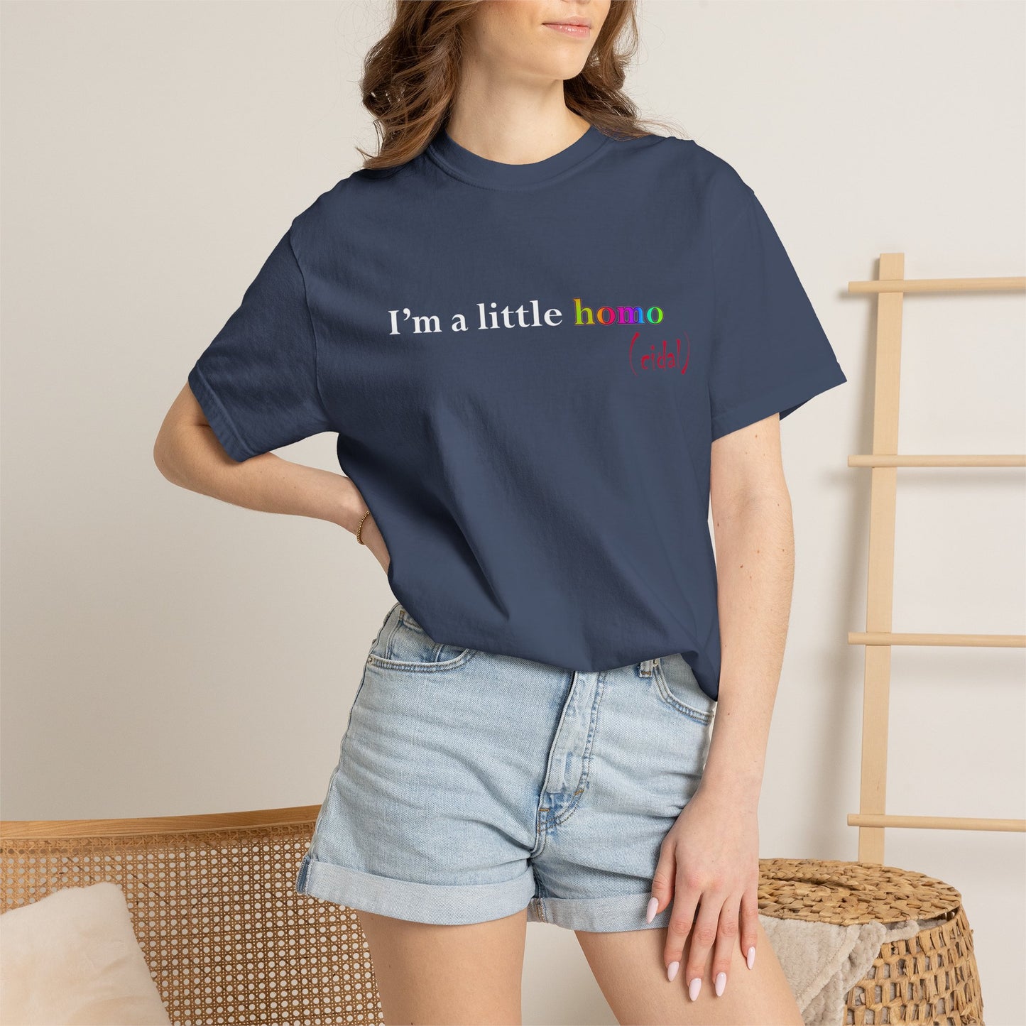 I'm a little homo (cidal) T-Shirt — Identity and Vibe Slogan Tee