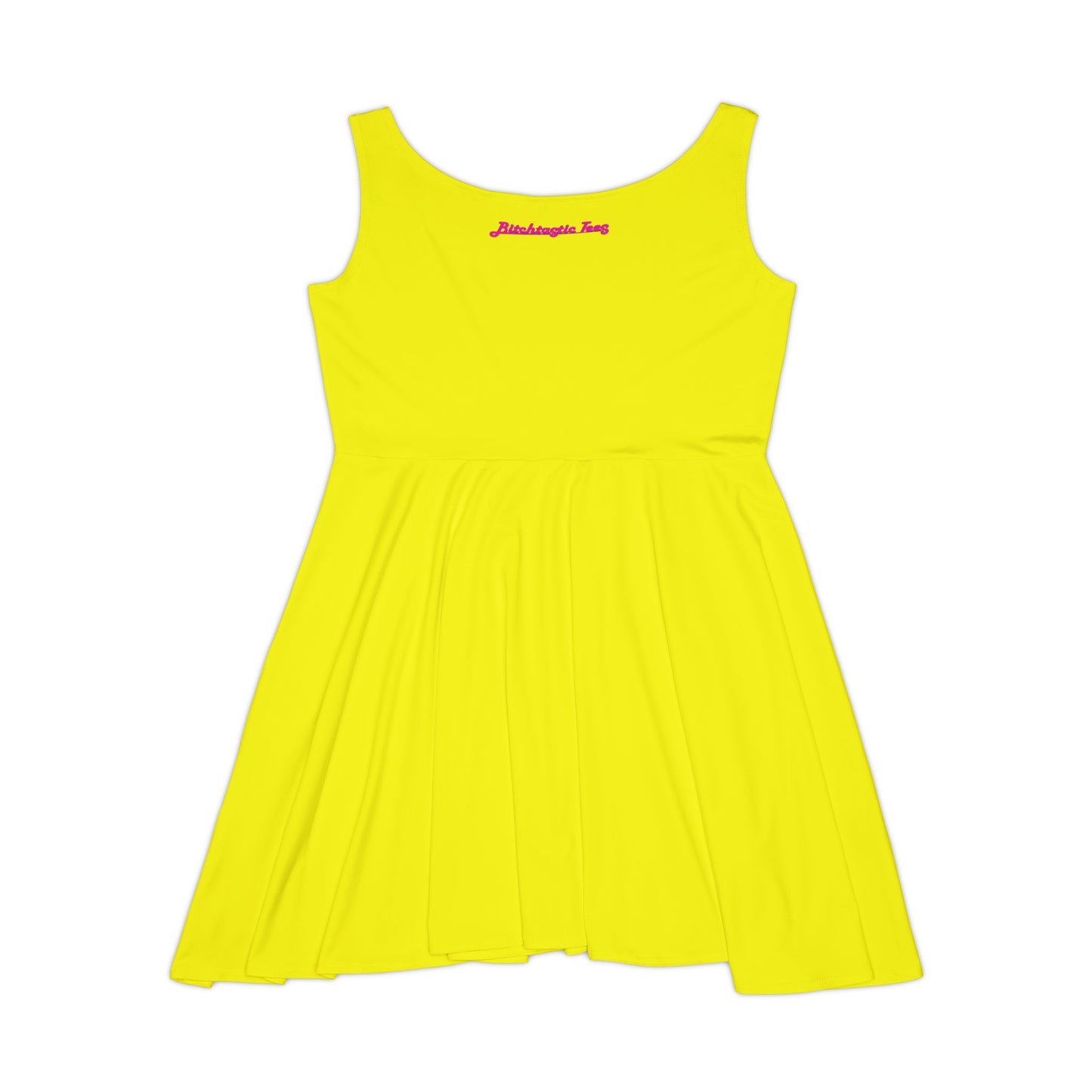 Skater Dress — "I Frighten Conservatives" Rainbow Slogan on Yellow