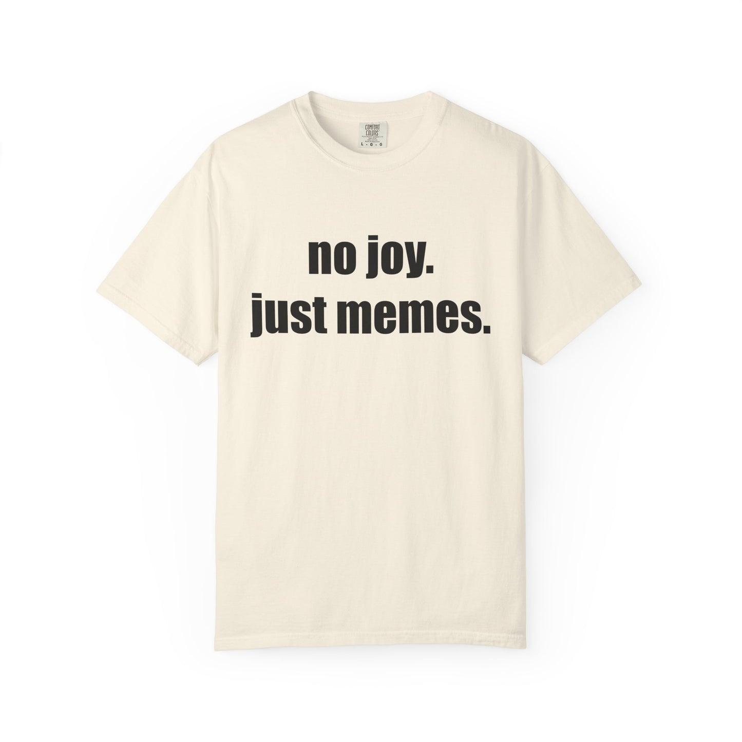 T-Shirt — "no joy. just memes." Graphic Tee