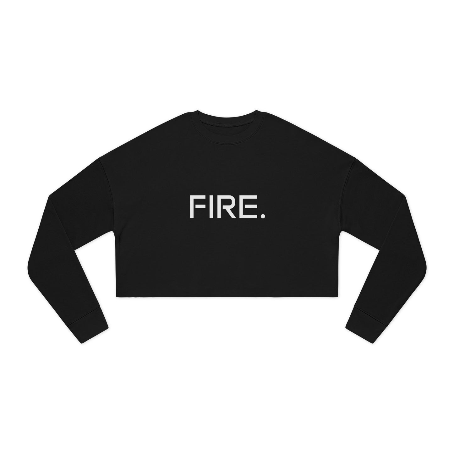 FIRE. Cropped Sweatshirt — Women's Casual Graphic Crop Top