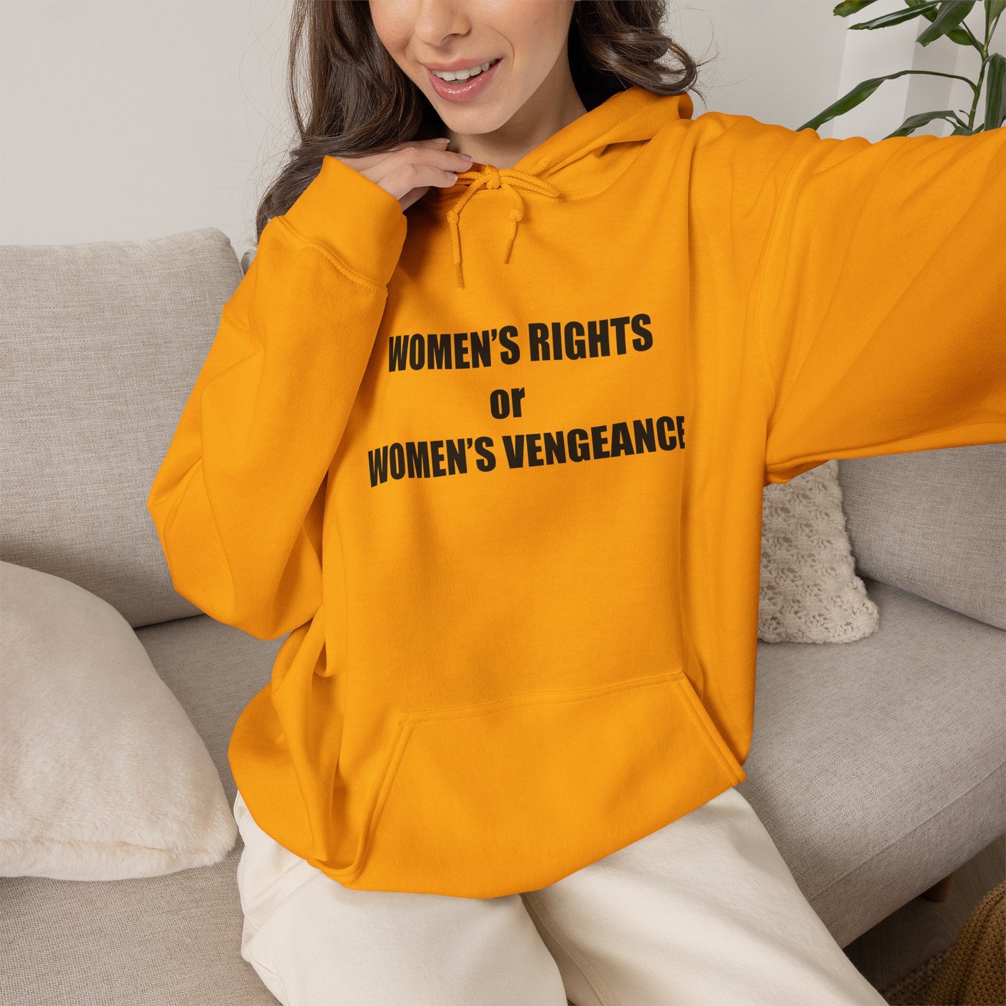 Hooded Sweatshirt - Women's Rights or Women's Vengeance - Motivational Hoodie