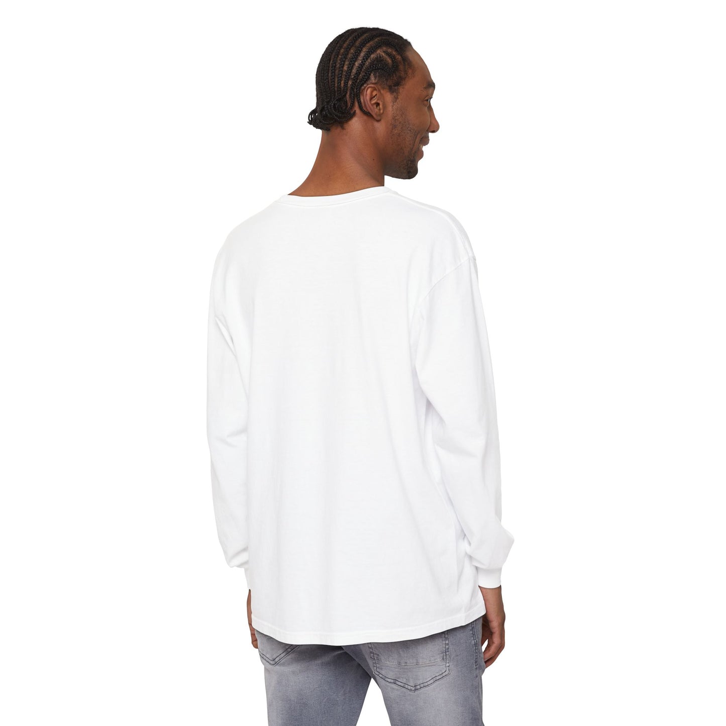 Invitation Only Long Sleeve Tee — Minimal Pink Text Graphic