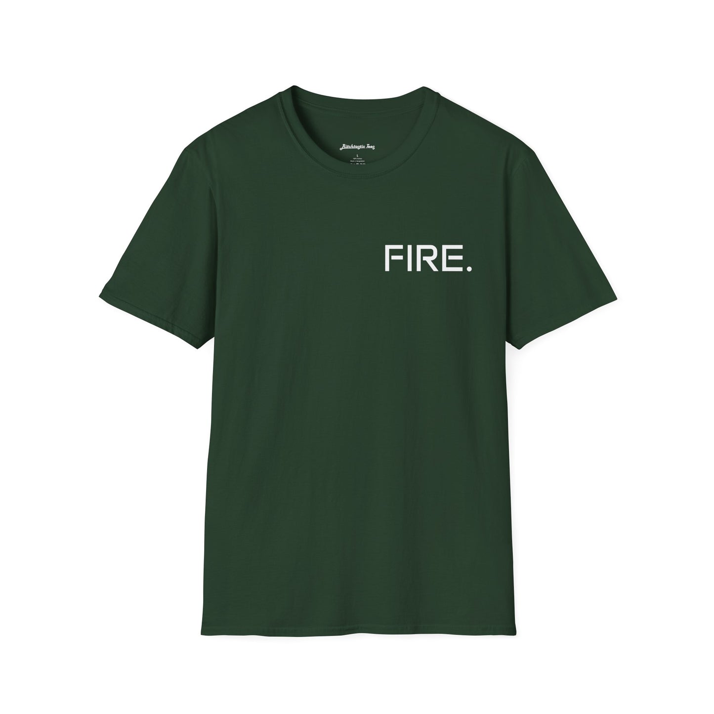 FIRE. Minimal Graphic T‑Shirt — Modern Casual Tee with Bold Text