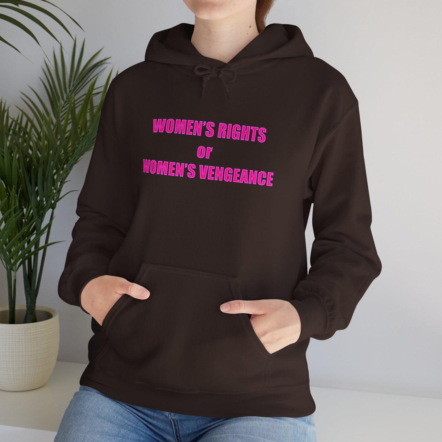 Pullover Hooded Sweatshirt - Women's Rights or Women's Vengeance Inspirational Protest Hoodie