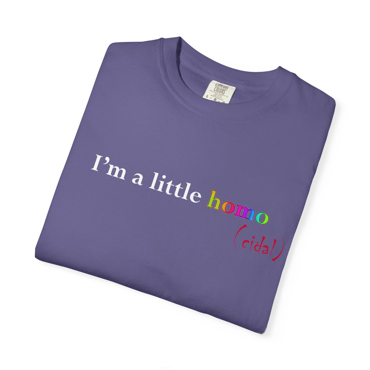 I'm a little homo (cidal) T-Shirt — Identity and Vibe Slogan Tee