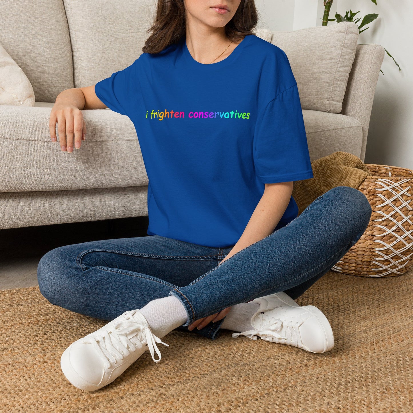 T-Shirt — "I Frighten Conservatives" Rainbow Graphic Tee