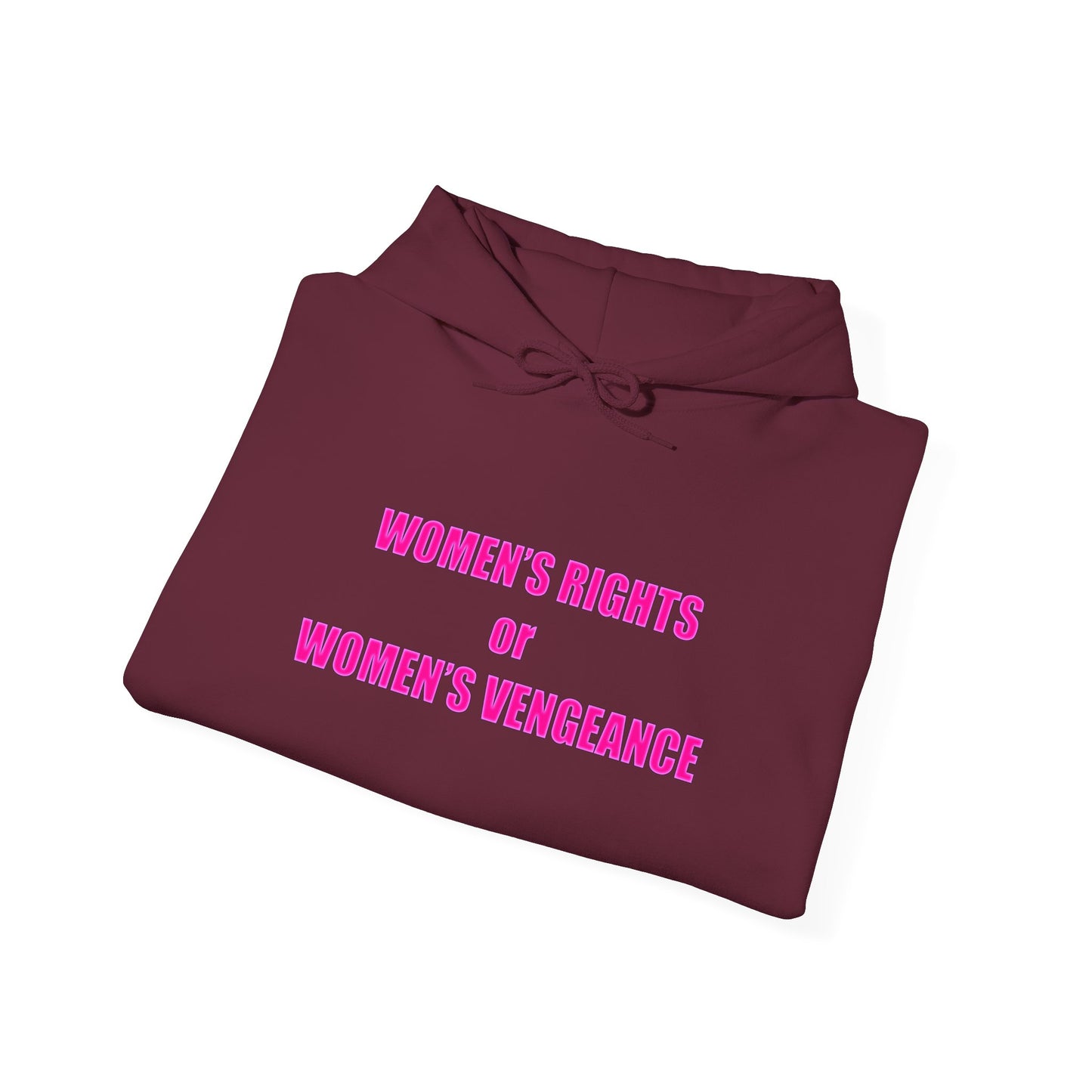 Pullover Hooded Sweatshirt - Women's Rights or Women's Vengeance Inspirational Protest Hoodie