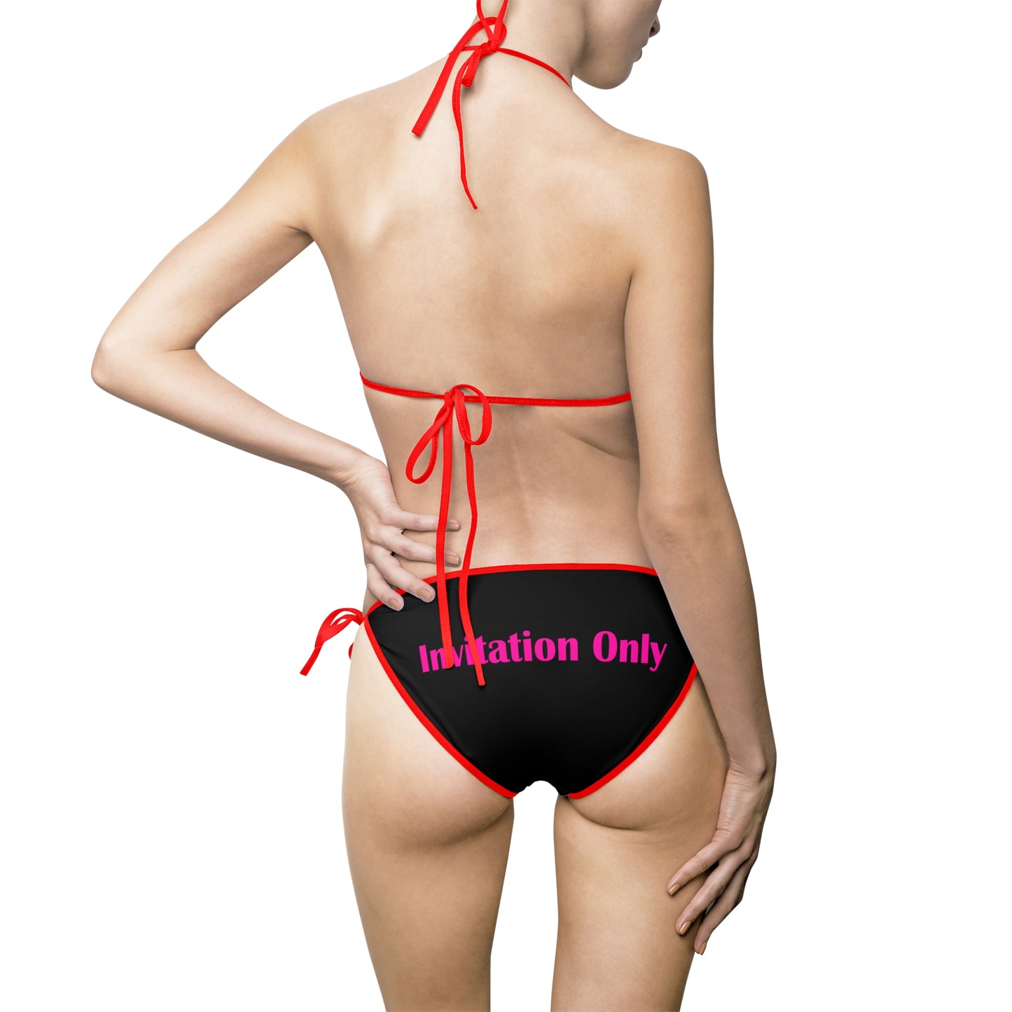Black Triangle Invitation Only Bikini Swimsuit — Women's Tie-Side Two-Piece