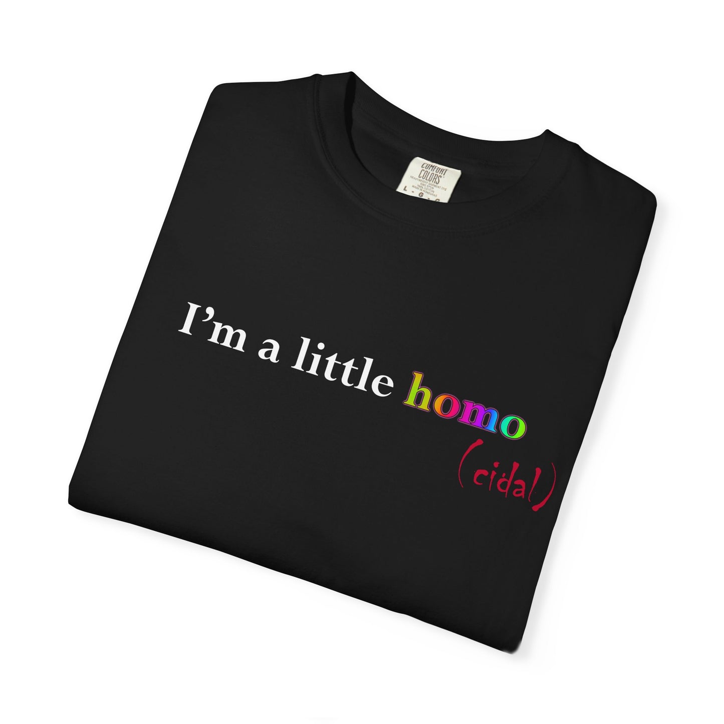 I'm a little homo (cidal) T-Shirt — Identity and Vibe Slogan Tee