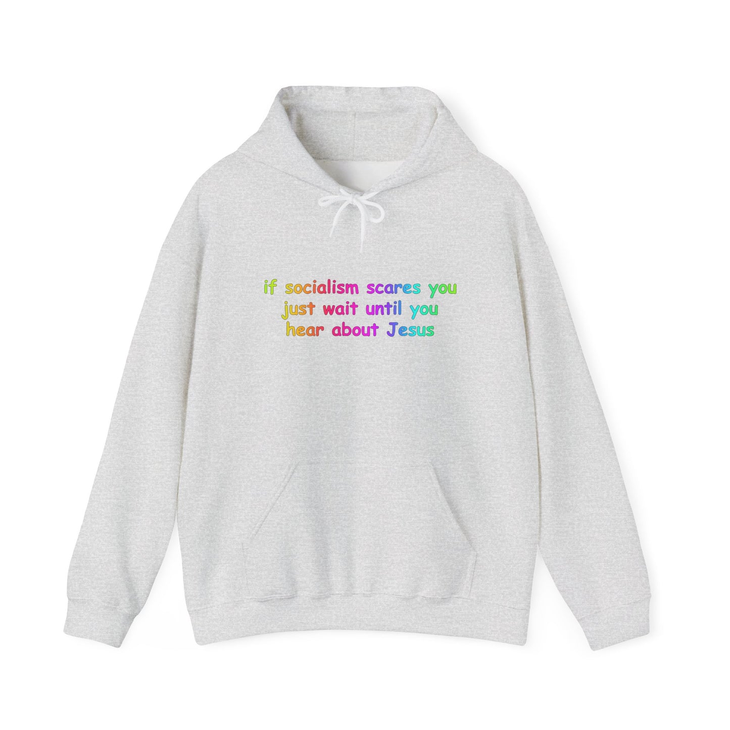 Hoodie — Socialist Jesus Ironic Slogan Hoodie