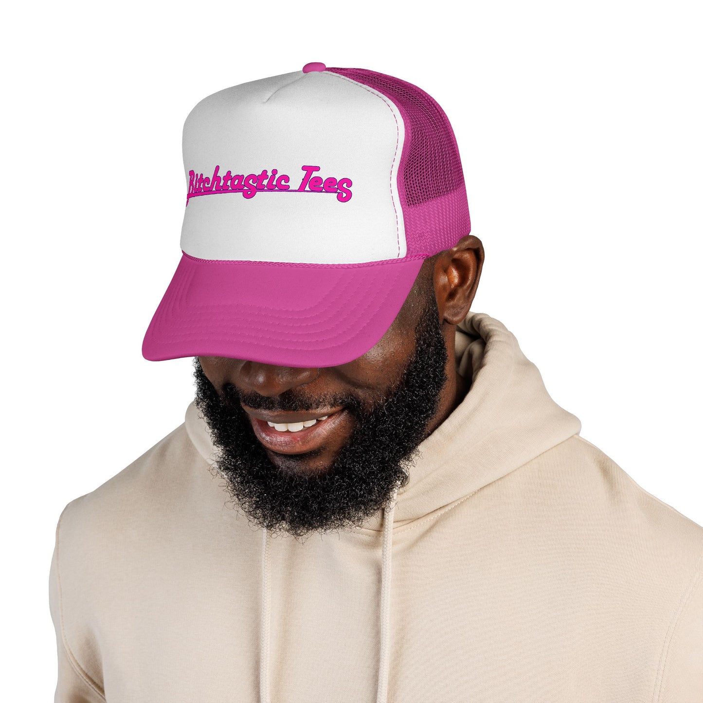 Trucker Cap — 'Bitchtastic Tees' Retro Script Foam Trucker Hat