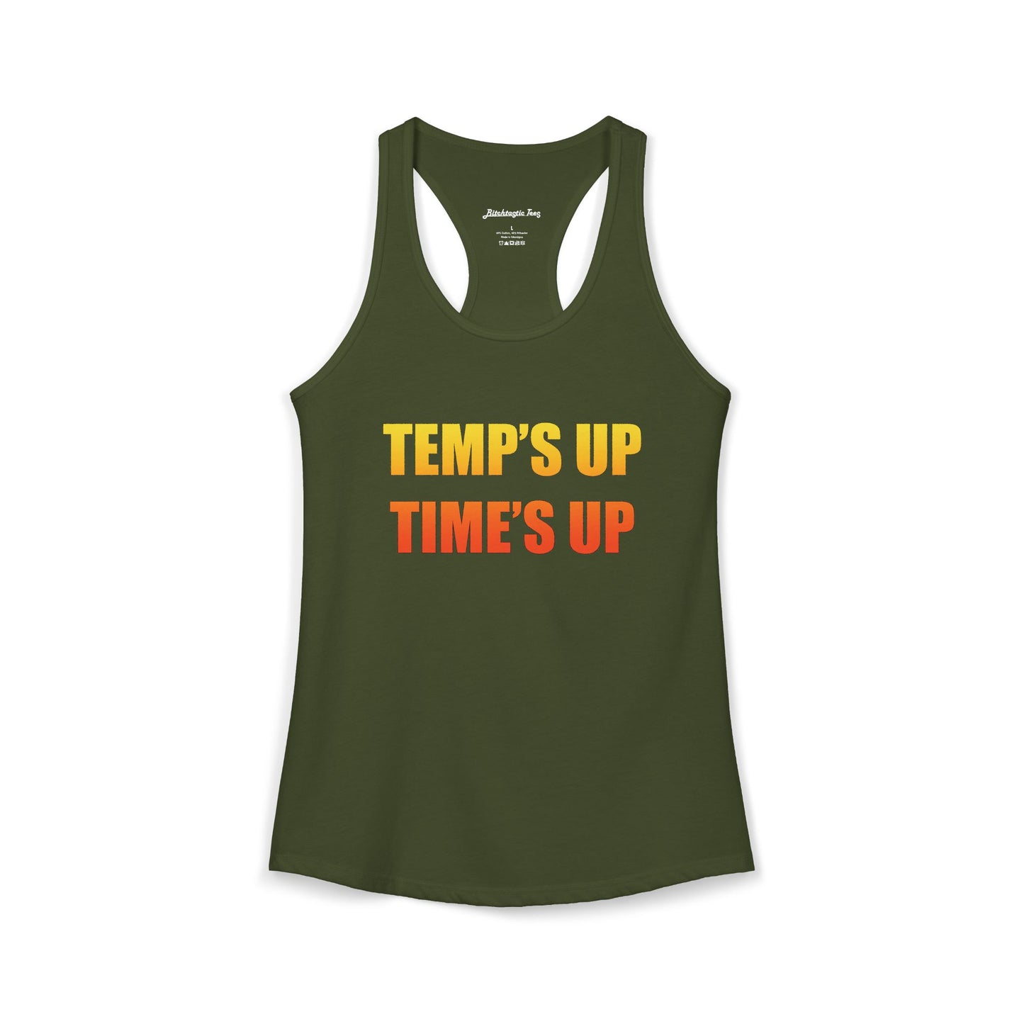 Women's Ideal Racerback Tank - Temp's Up, Time's Up