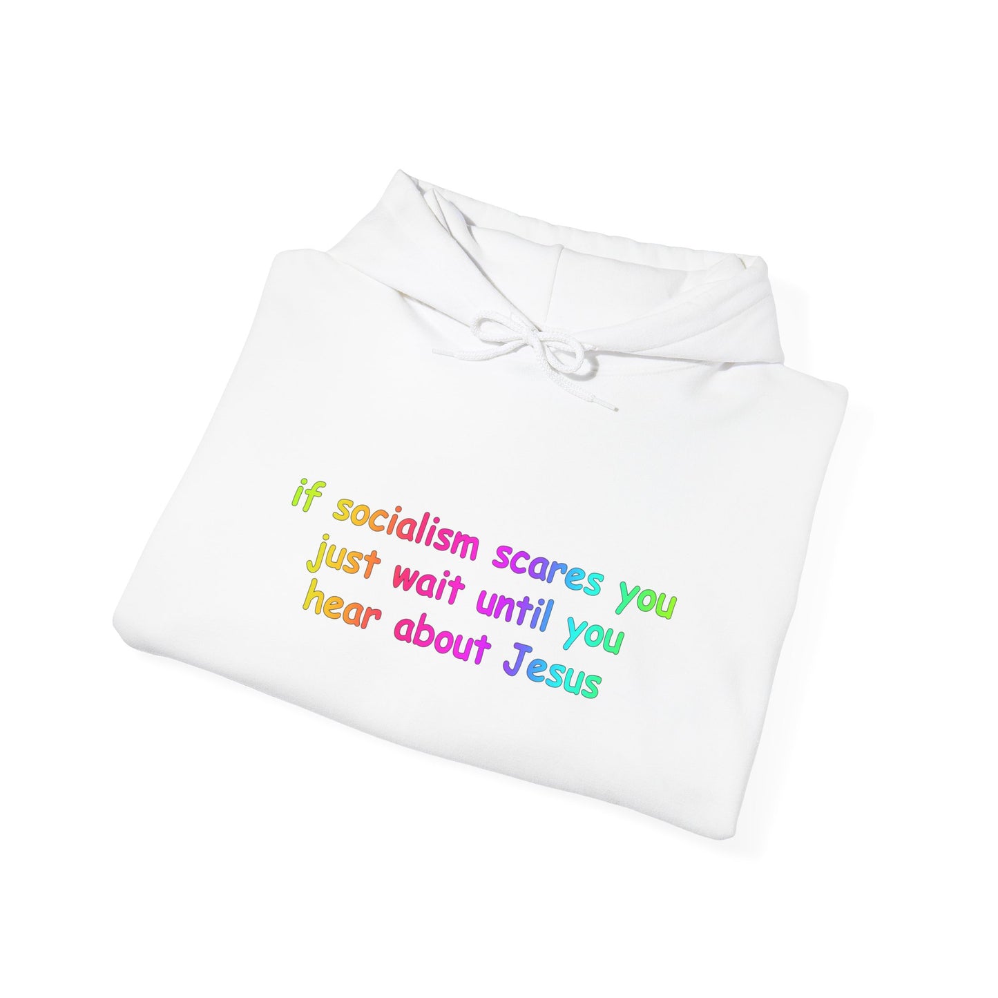 Hoodie — Socialist Jesus Ironic Slogan Hoodie