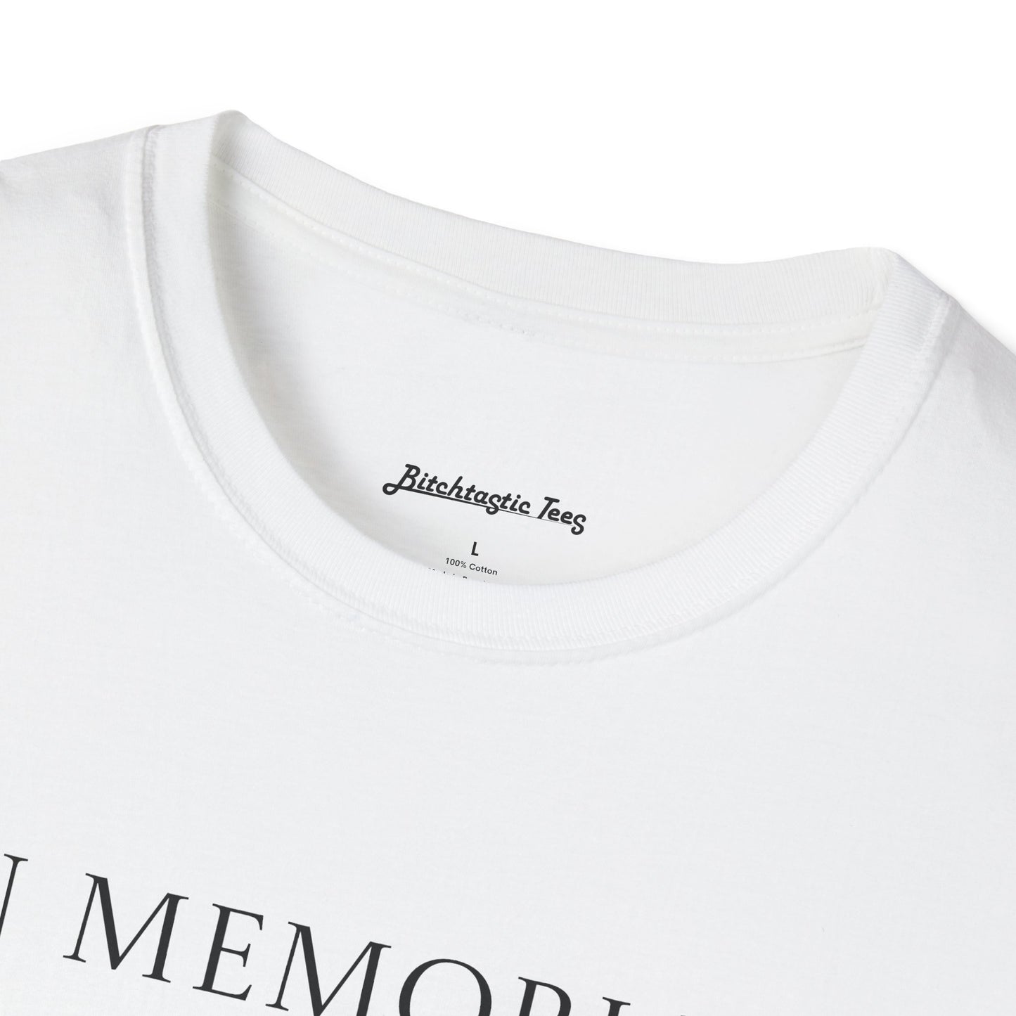 In Memoriam Skull Graphic T-Shirt, Unisex Casual Tee in Remembrance for the Death of Liberty