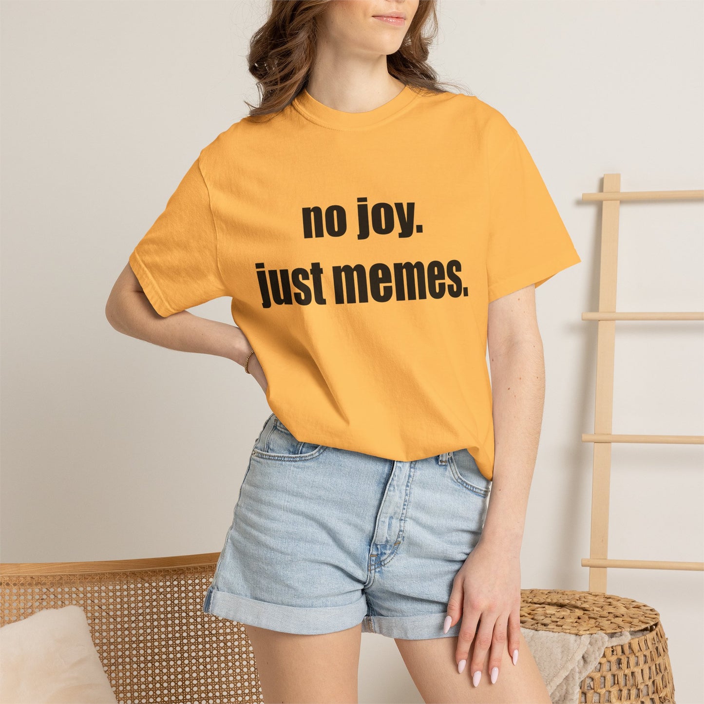 T-Shirt — "no joy. just memes." Graphic Tee