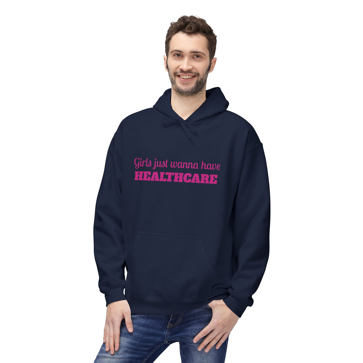 Girls Just Wanna Have Healthcare Unisex Midweight Softstyle Fleece Hoodie