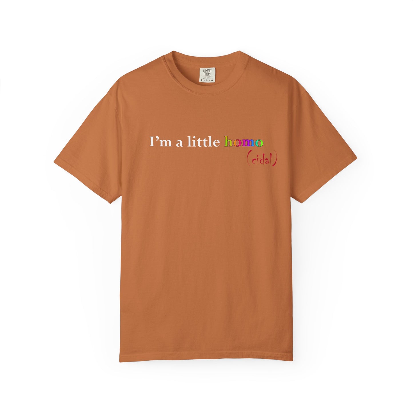 I'm a little homo (cidal) T-Shirt — Identity and Vibe Slogan Tee