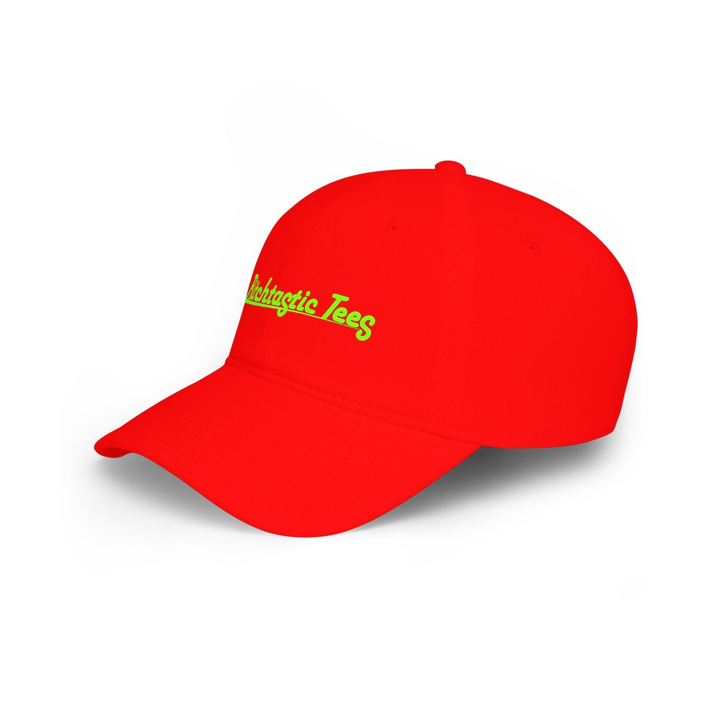 Printed "Bitchtastic Tees" Low Profile Baseball Cap — Retro Script Logo Hat