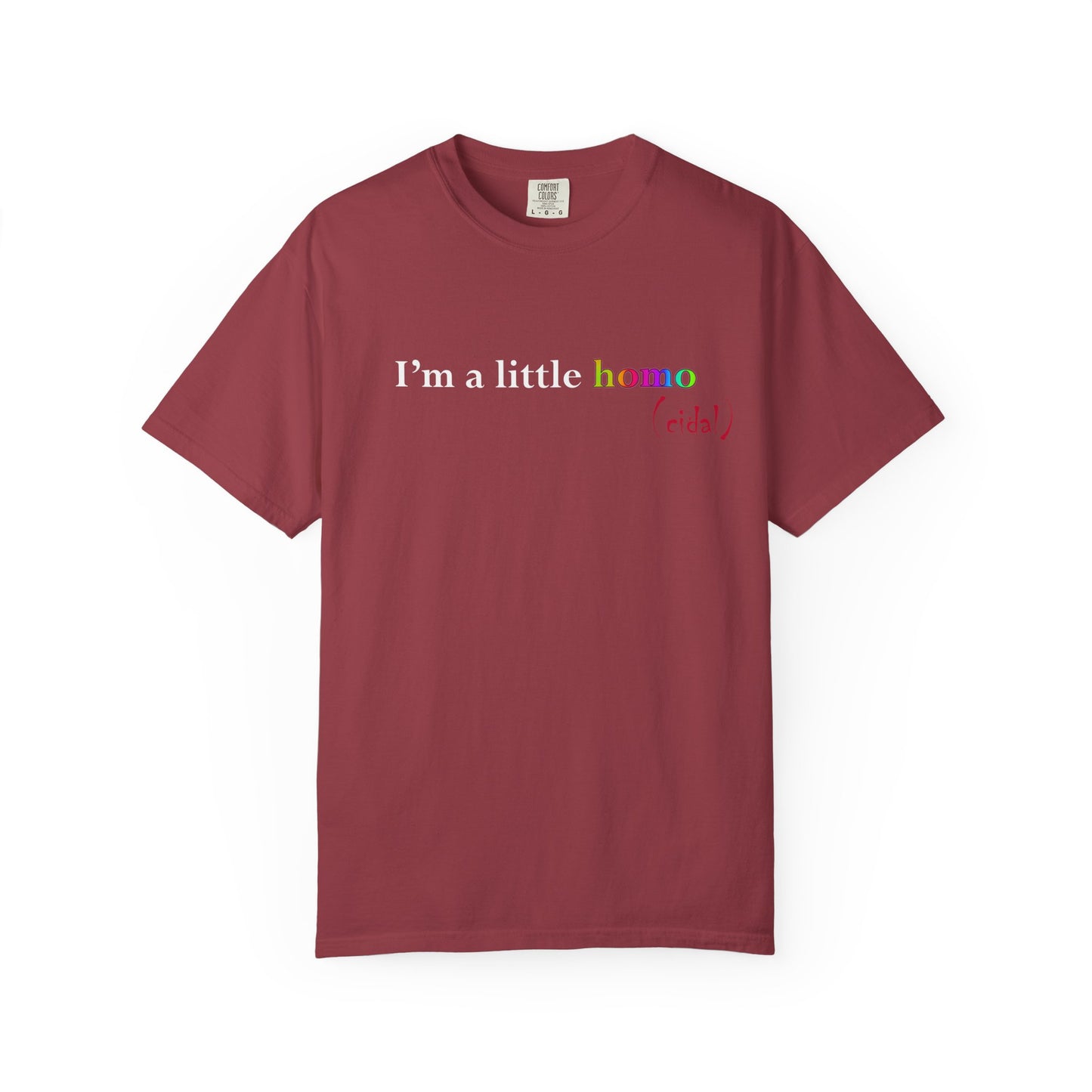 I'm a little homo (cidal) T-Shirt — Identity and Vibe Slogan Tee
