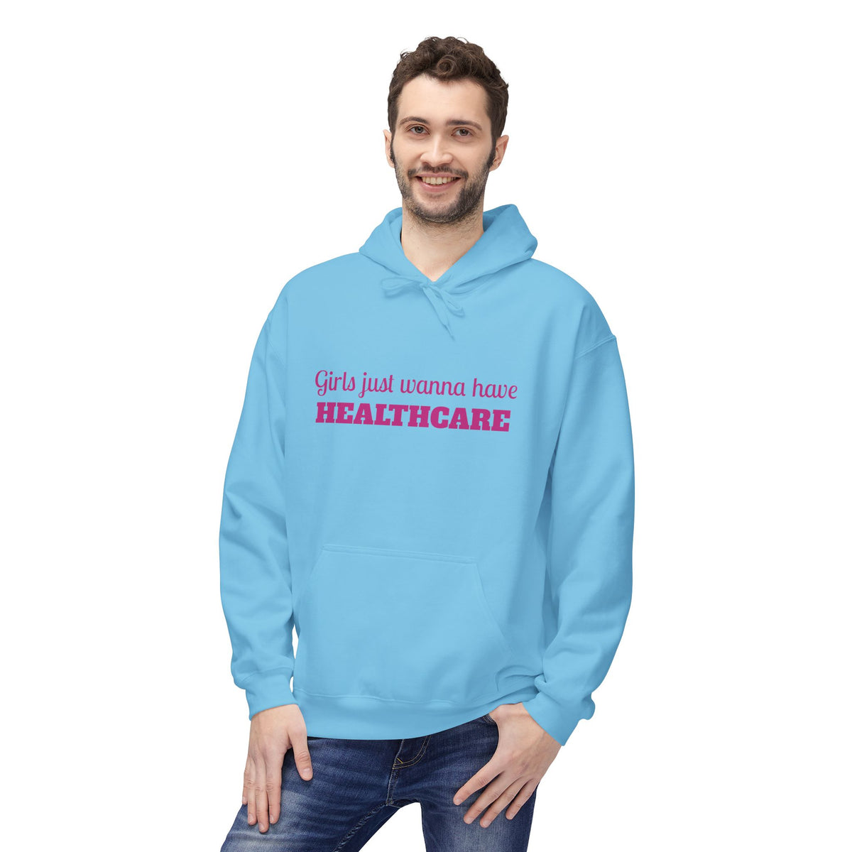 Girls Just Wanna Have Healthcare Unisex Midweight Softstyle Fleece Hoodie