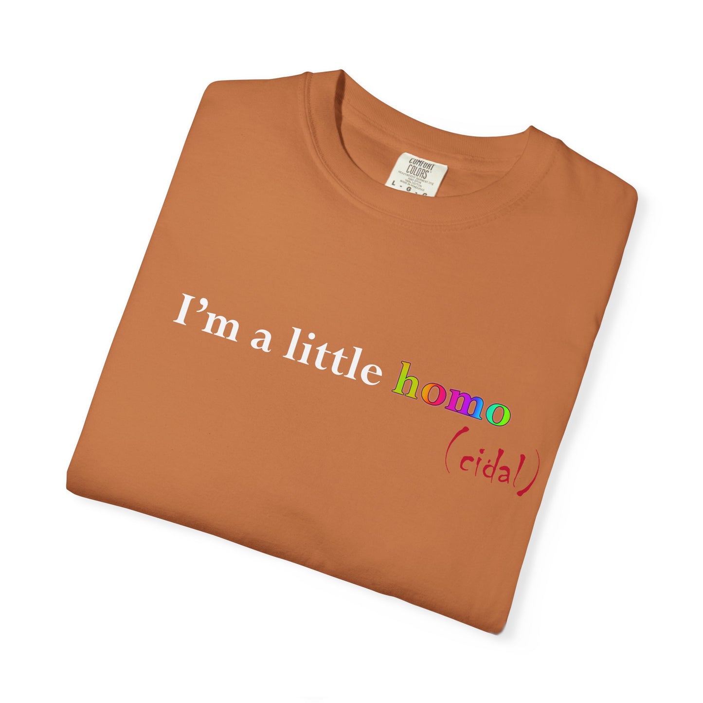 I'm a little homo (cidal) T-Shirt — Identity and Vibe Slogan Tee