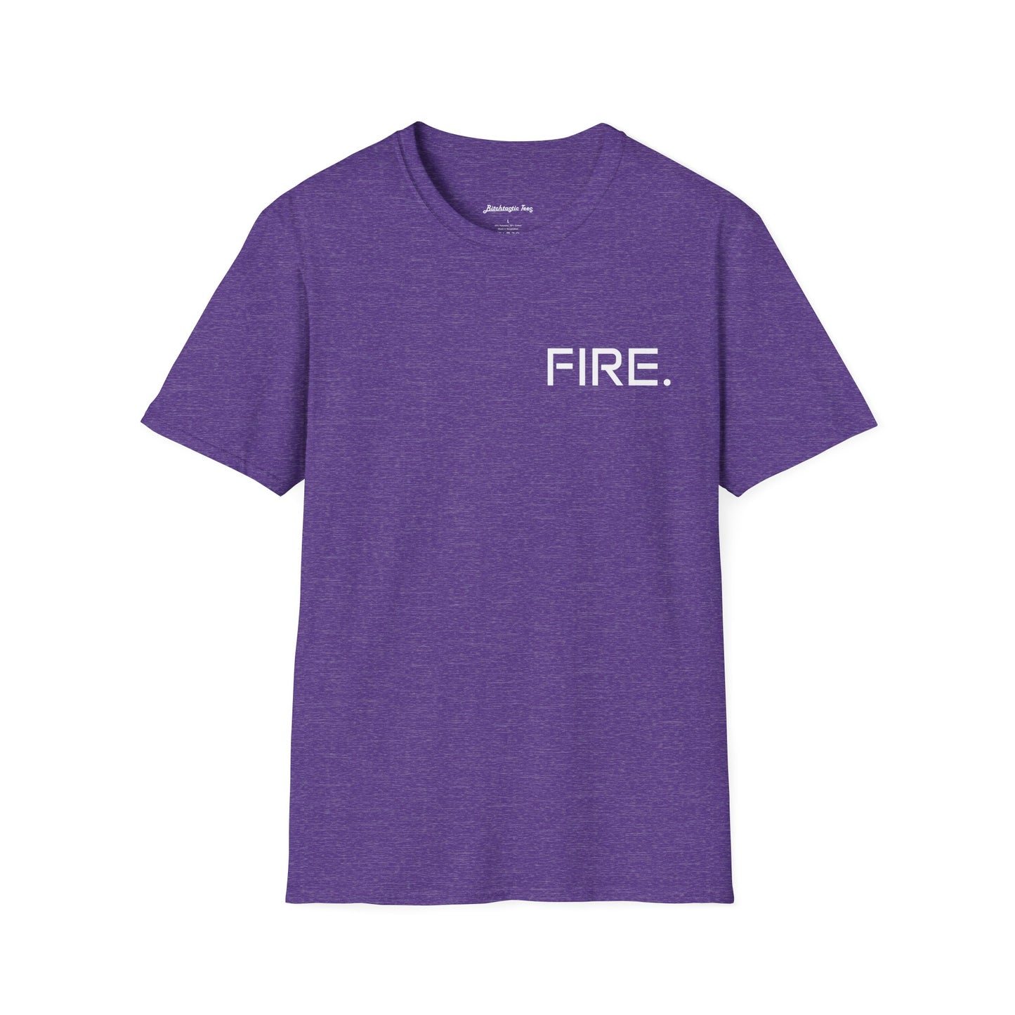 FIRE. Minimal Graphic T‑Shirt — Modern Casual Tee with Bold Text