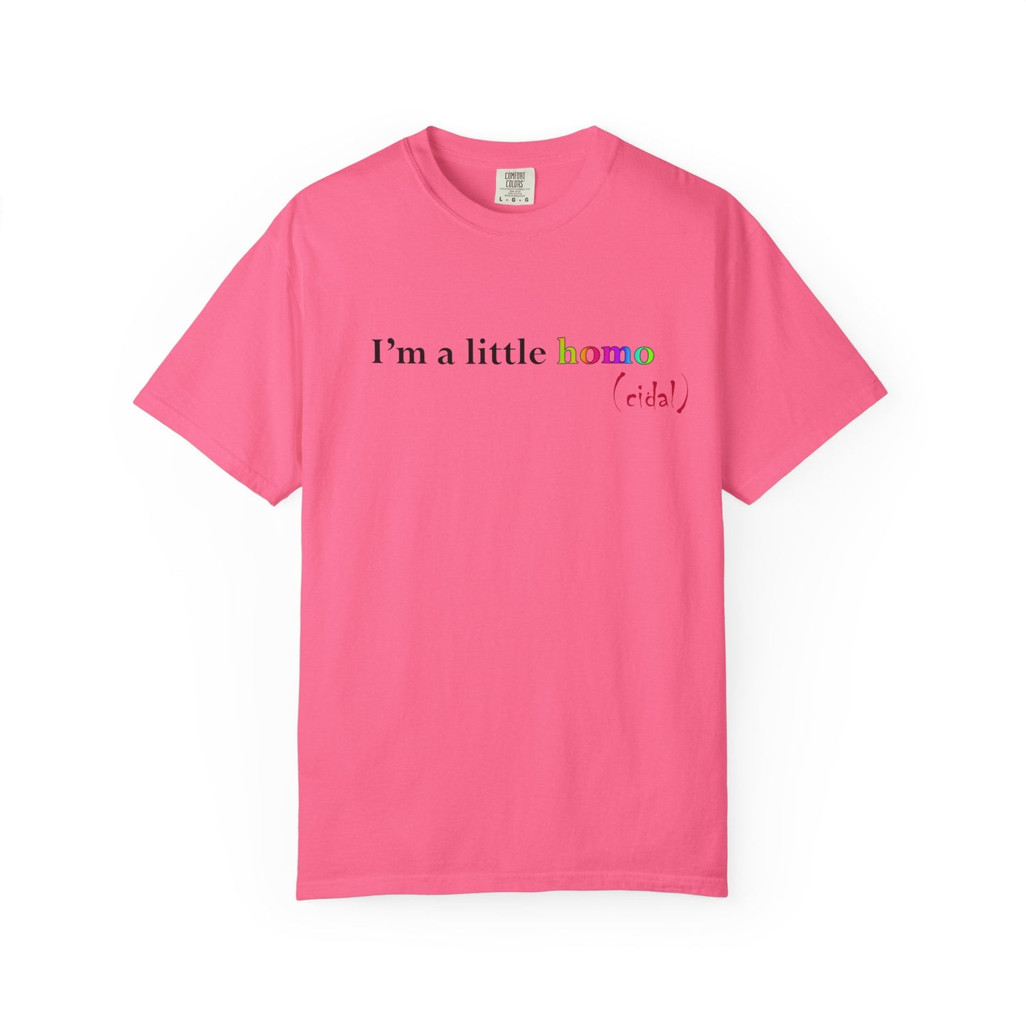 I'm a little homo (cidal) T-Shirt — Funny Statement Tee