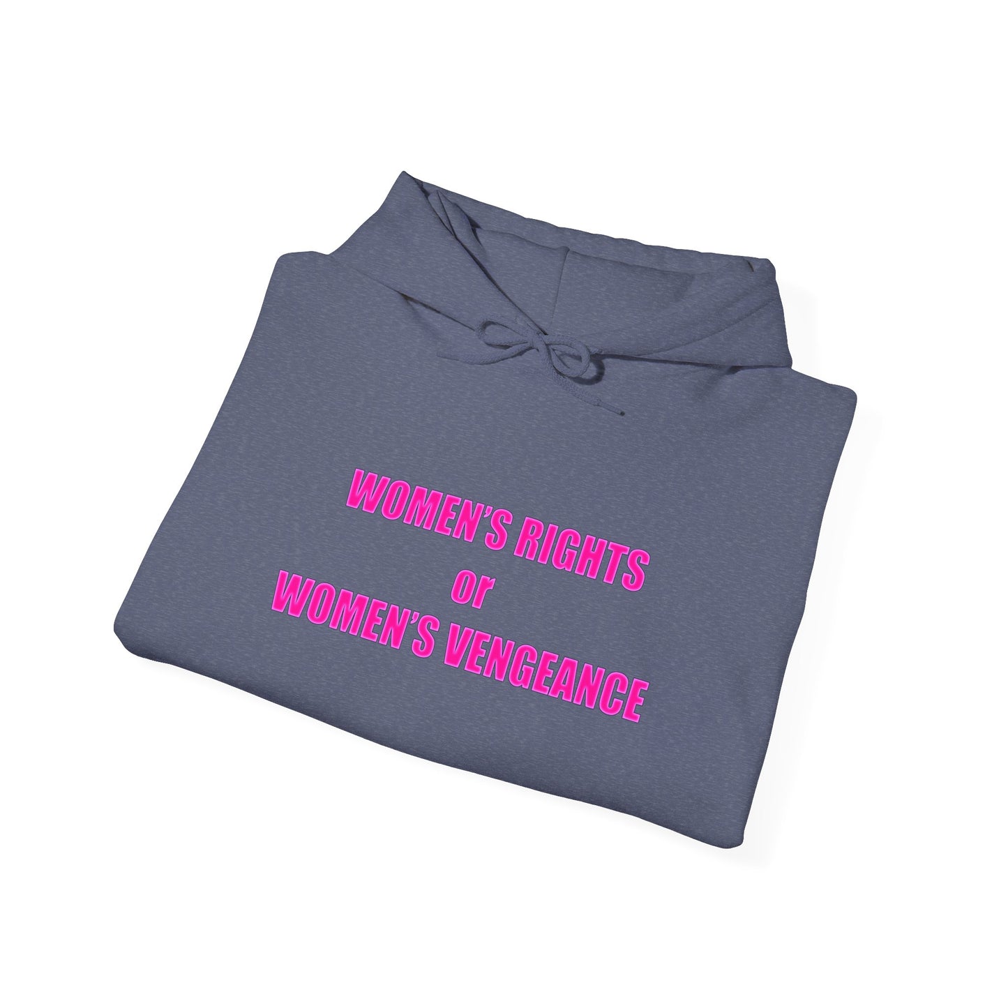 Pullover Hooded Sweatshirt - Women's Rights or Women's Vengeance Inspirational Protest Hoodie