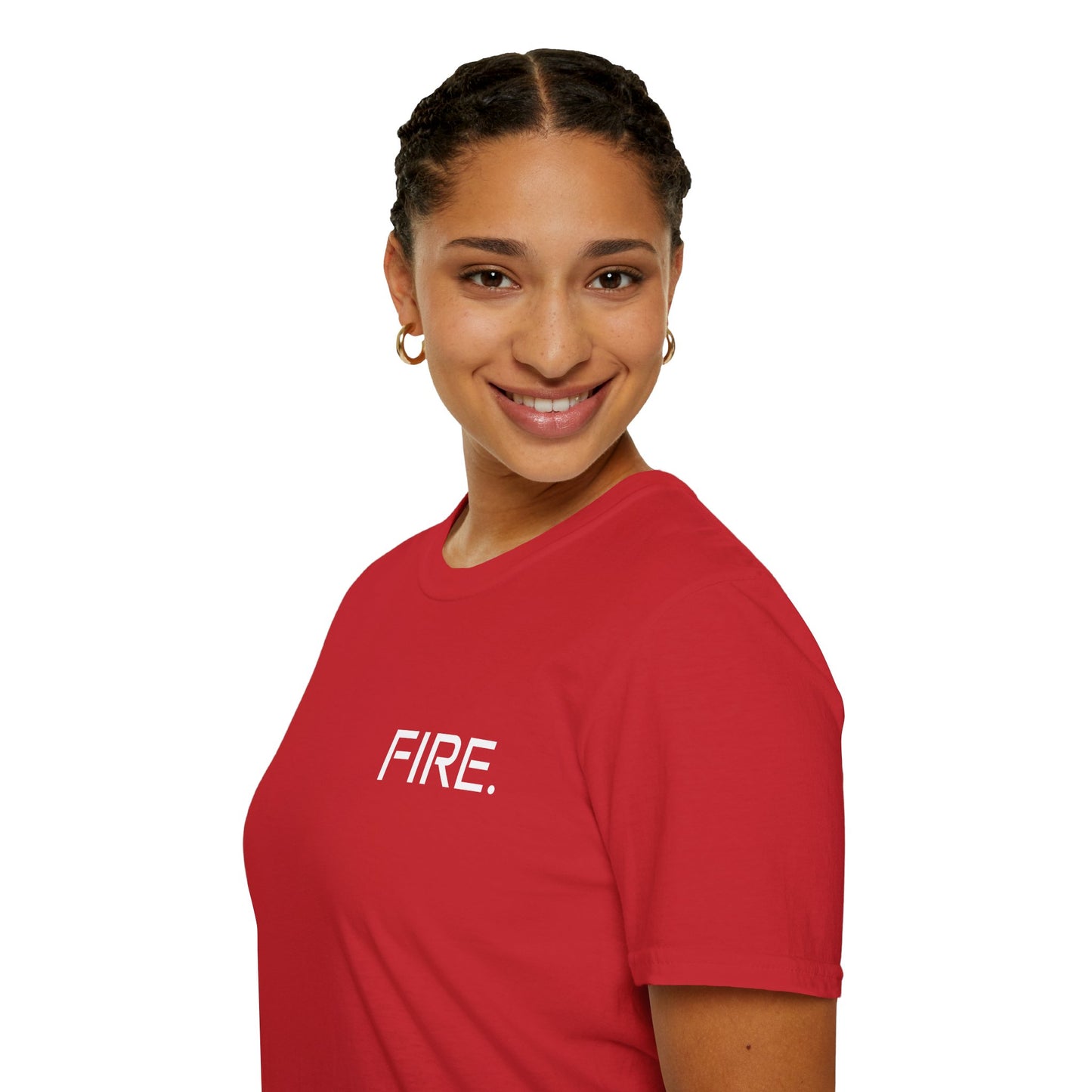 FIRE. Minimal Graphic T‑Shirt — Modern Casual Tee with Bold Text