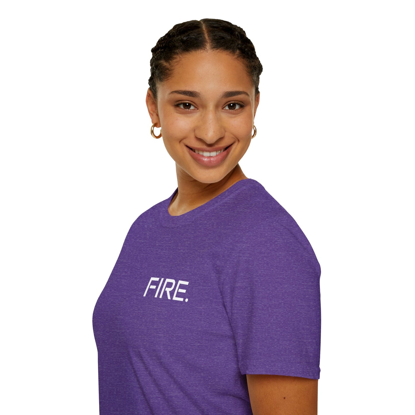 FIRE. Minimal Graphic T‑Shirt — Modern Casual Tee with Bold Text