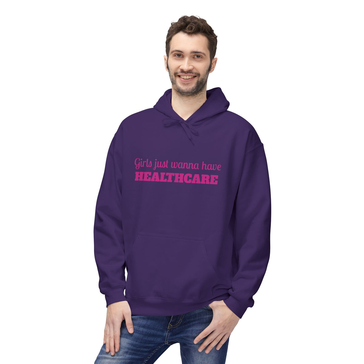 Girls Just Wanna Have Healthcare Unisex Midweight Softstyle Fleece Hoodie