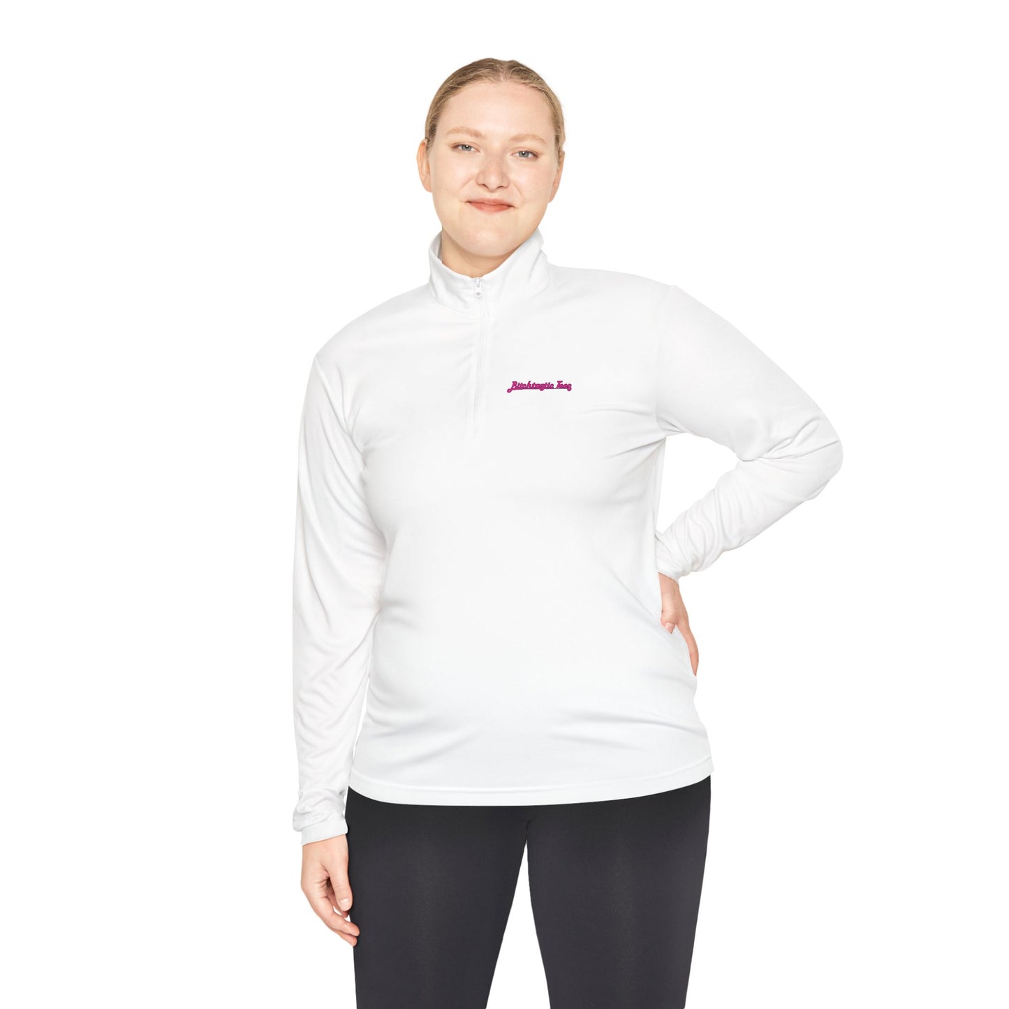 Quarter-Zip Pullover — Colorful Retro Flower Graphic with "Socially Inconvenient" Text
