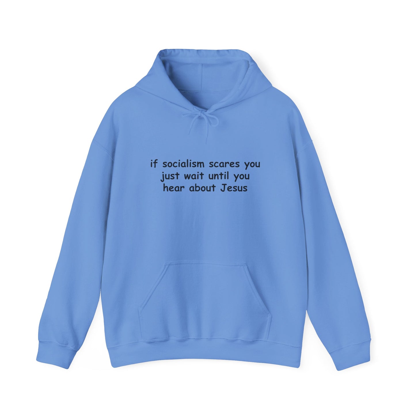 Hoodie — Socialist Jesus Ironic Slogan Hoodie