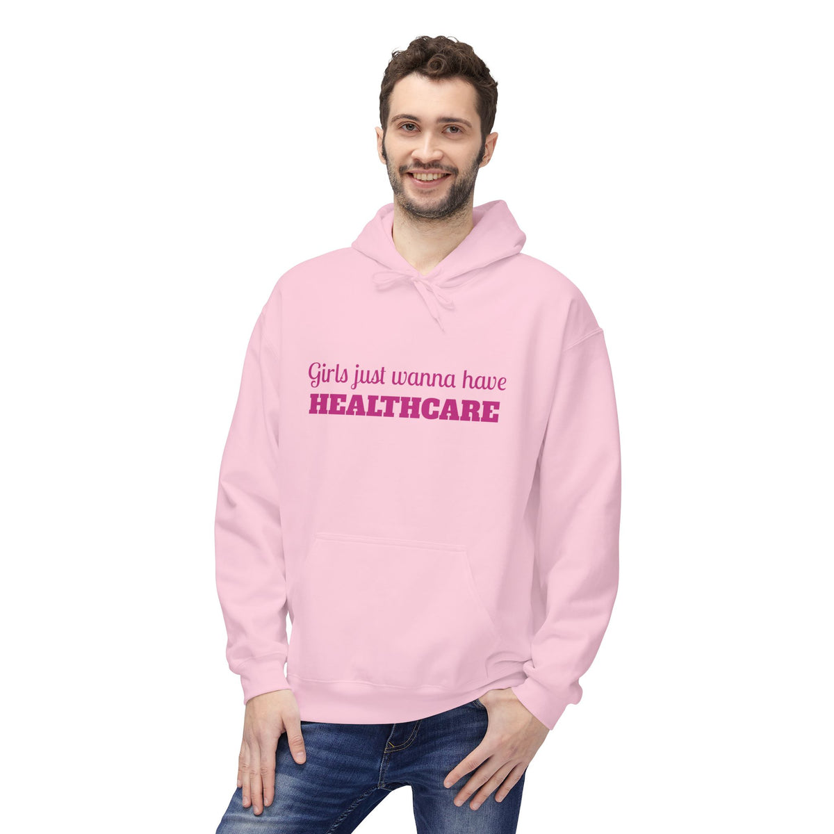Girls Just Wanna Have Healthcare Unisex Midweight Softstyle Fleece Hoodie