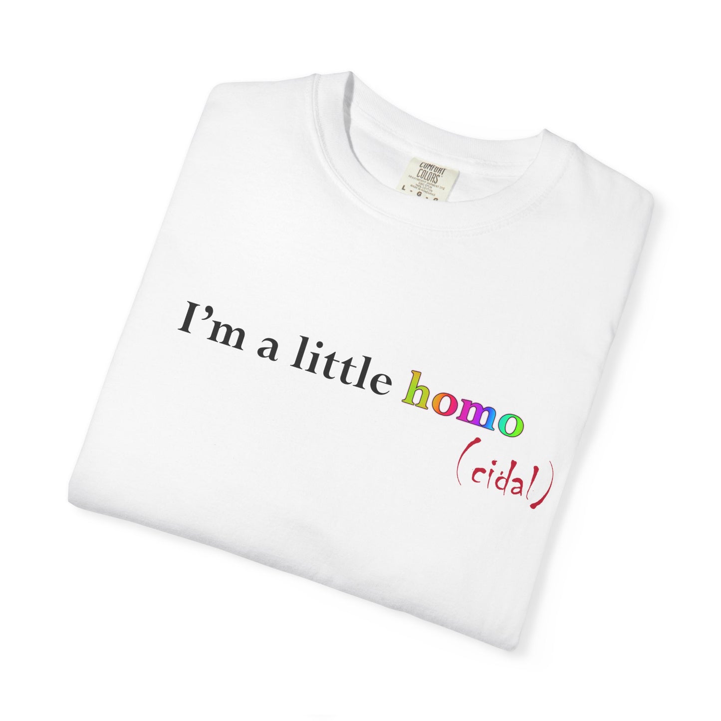 I'm a little homo (cidal) T-Shirt — Funny Statement Tee