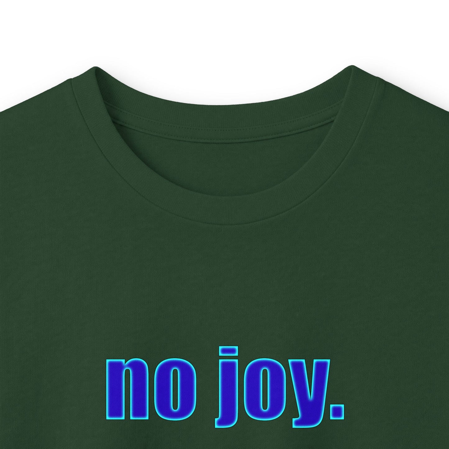 Long Sleeve Tee — "no joy. just memes." Minimalist Meme Shirt