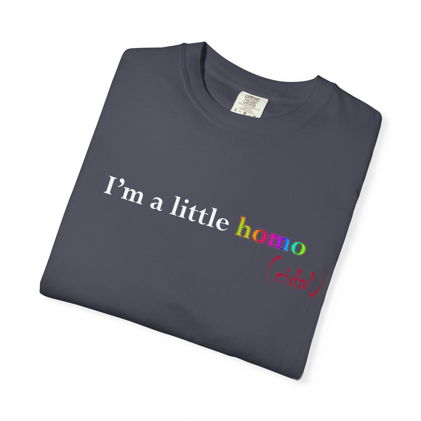 I'm a little homo (cidal) T-Shirt — Identity and Vibe Slogan Tee