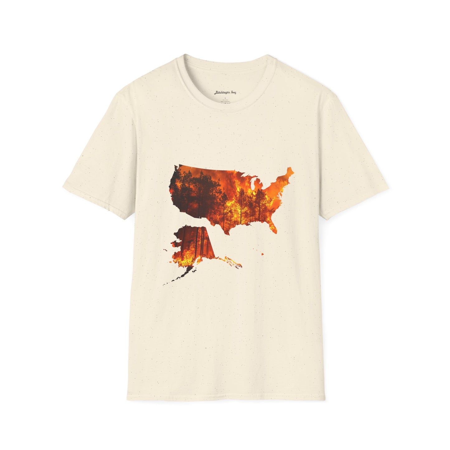 USA Map Graphic T-Shirt — Shit's on Fire Yo Awareness Tee