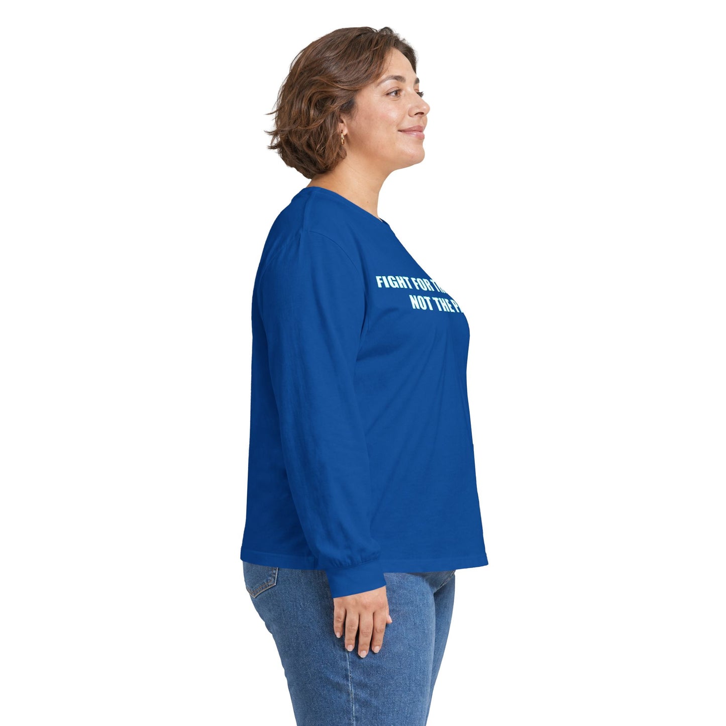 Fight for the Future Long Sleeve Tee — 'Fight for the Future Not the Past' Motivational Graphic Shirt