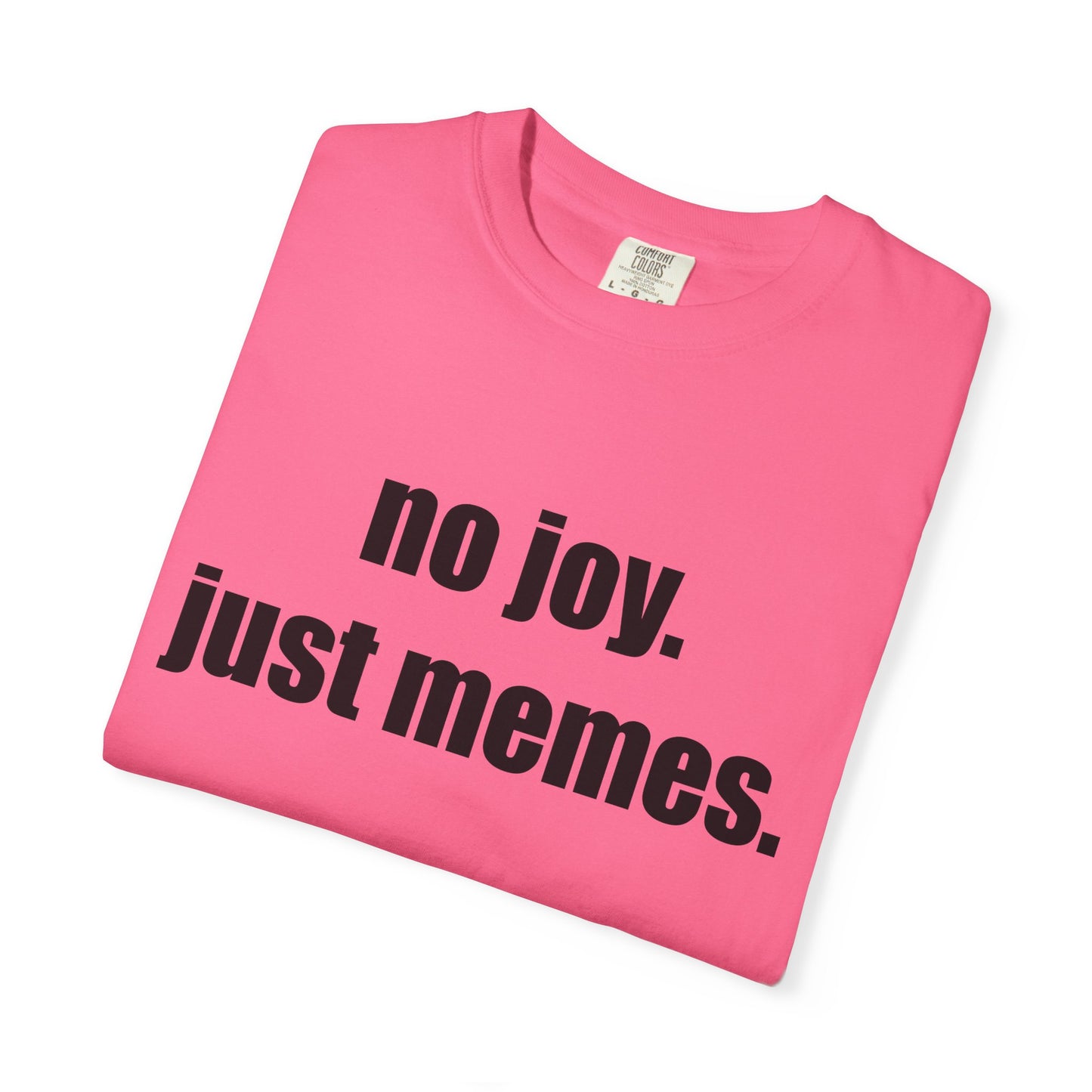T-Shirt — "no joy. just memes." Graphic Tee