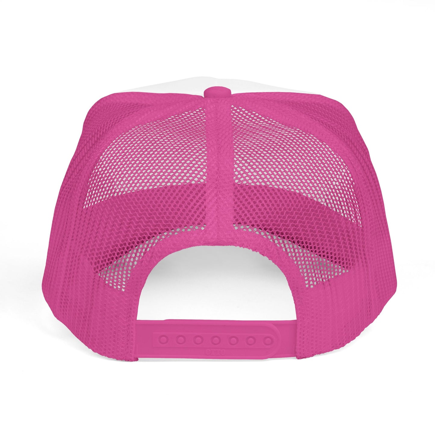 Invitation Only Trucker Hat — Pink Text Foam Cap