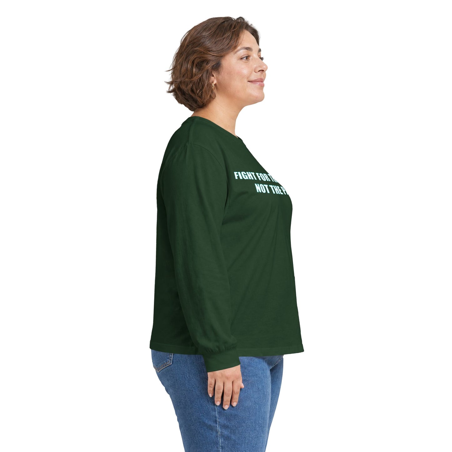 Fight for the Future Long Sleeve Tee — 'Fight for the Future Not the Past' Motivational Graphic Shirt