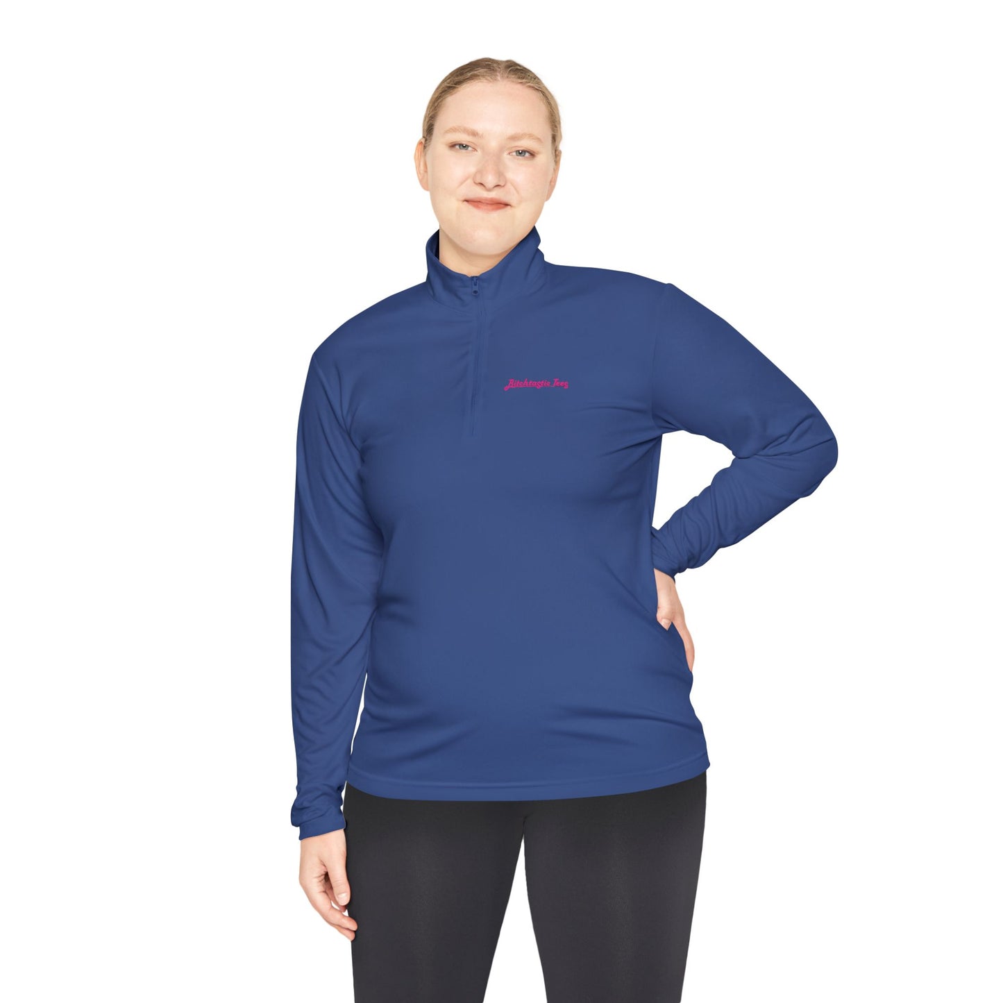 Quarter-Zip Pullover — Colorful Retro Flower Graphic with "Socially Inconvenient" Text
