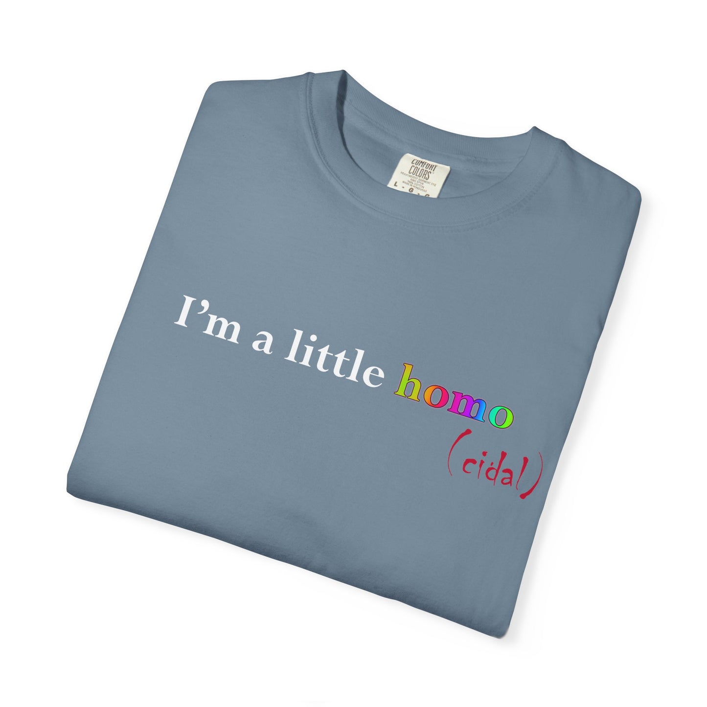 I'm a little homo (cidal) T-Shirt — Identity and Vibe Slogan Tee
