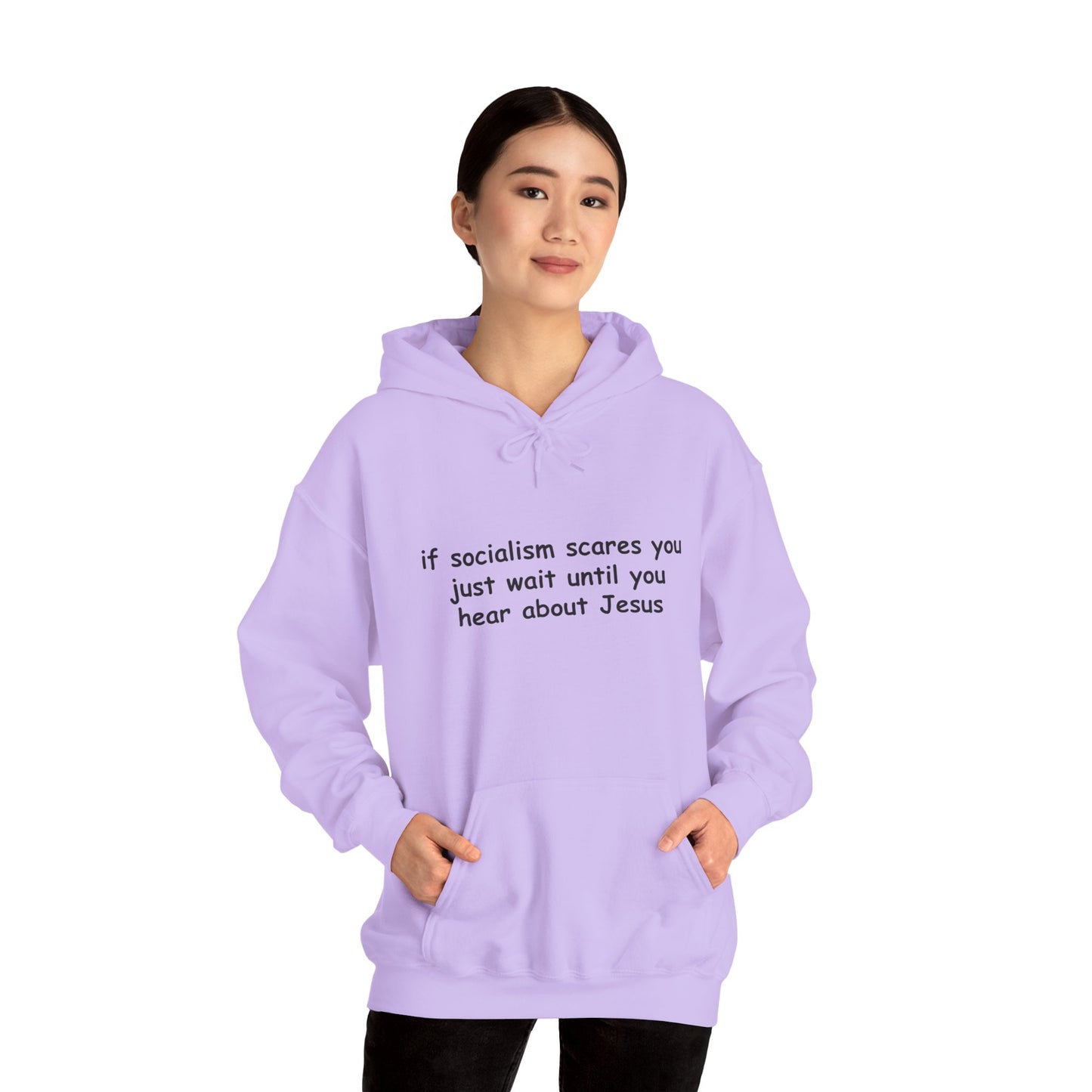 Hoodie — Socialist Jesus Ironic Slogan Hoodie
