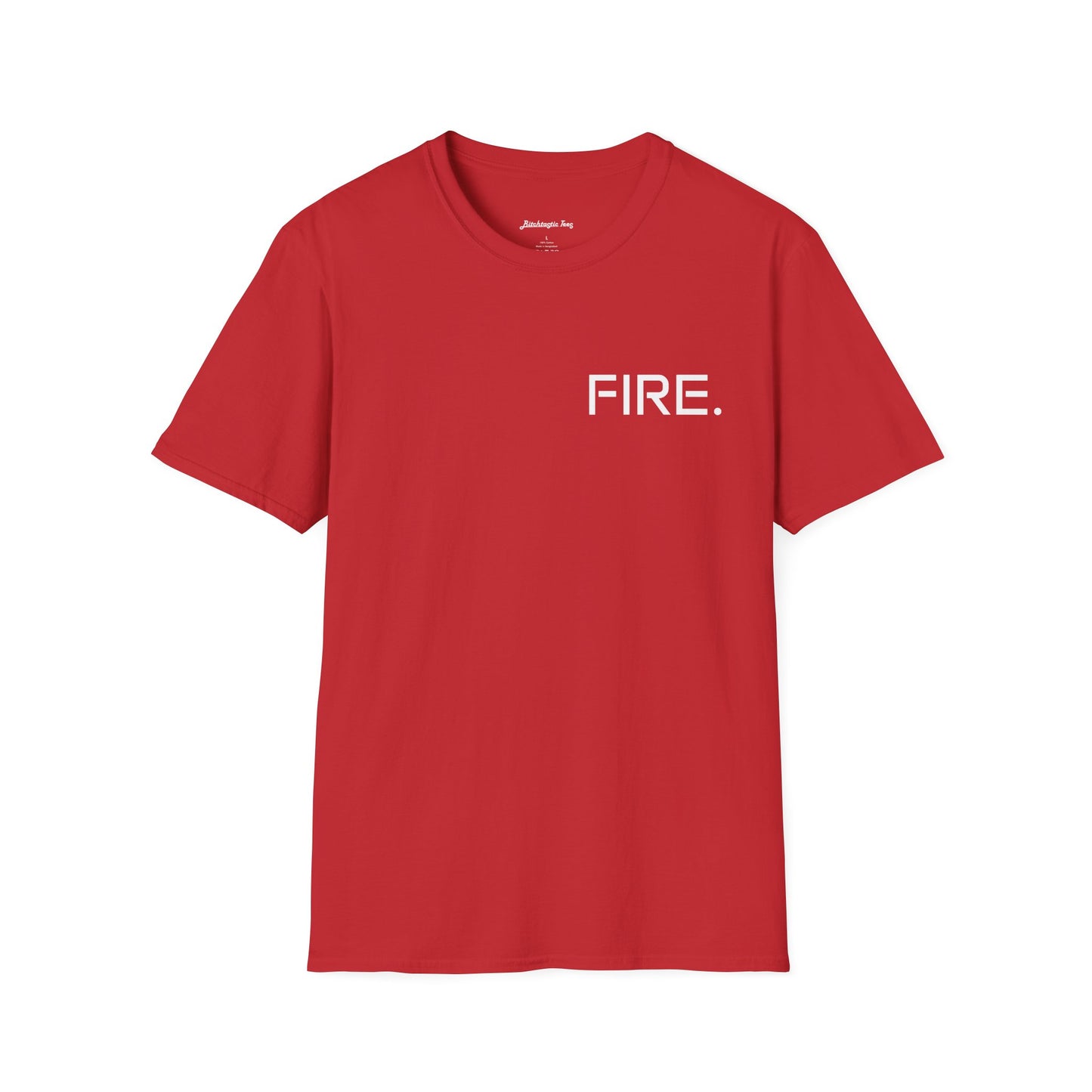 FIRE. Minimal Graphic T‑Shirt — Modern Casual Tee with Bold Text